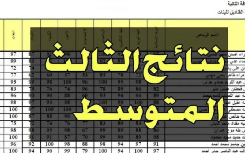 “استعلم الان”…رابط نتائج الثالث متوسط 2024 الدور الاول نتائجنا pdf في كل المحافظات العراقية